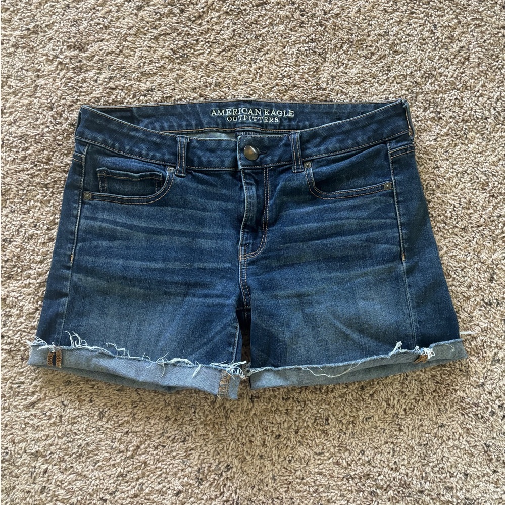 American Eagle Outfitters Blue Jean Shorts Classic Cut-Off Style